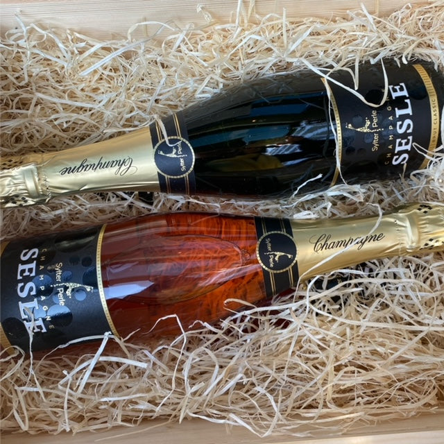 Geschenkbox aus Holz für Champagner oder Wein
